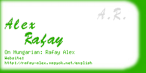 alex rafay business card